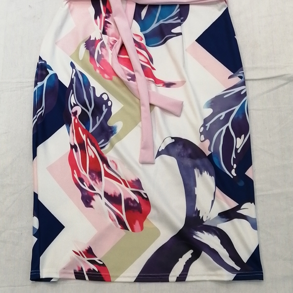 KISSMODA Women's Bodycon Elegant Pencil Dress With Belt Large - Picture 6 of 13